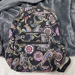 VERA BRADLEY Lighten Up Essential Backpack Bandana Swirl Pattern Computer Bag